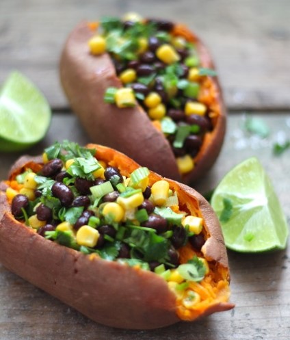 Irish Heart Loaded Caribbean-Style Sweet Potatoes with Spiced Black Beans - Irish Heart