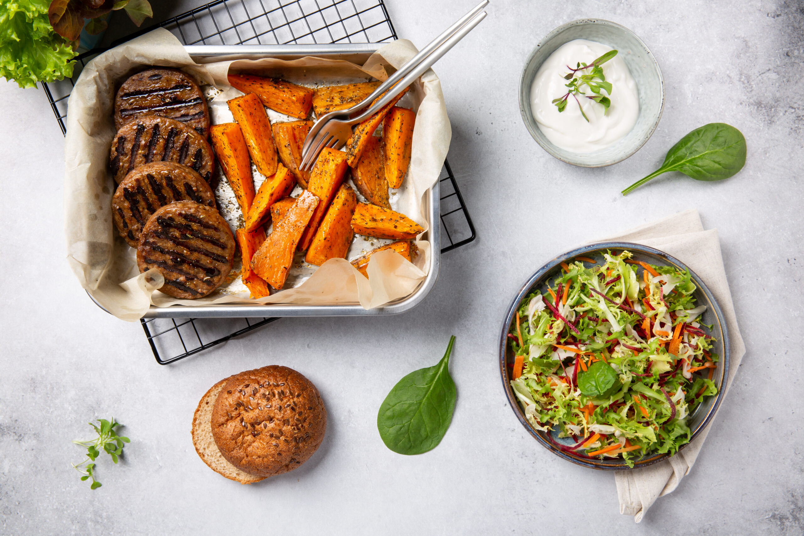 Irish Heart Lentil and Mushroom Burgers with Sweet Potato Wedges - Irish Heart