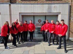 Regular Giving Acqusition Team in front of Irish Heart Foundation building